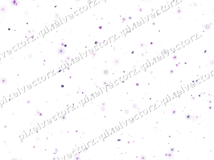 Nahtlose Glitzerstreuung in Violett auf transparentem Grund