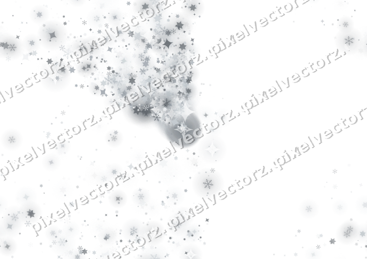 Nahtloser Glitzerfächer aus Sternen und Funken auf transparentem Grund