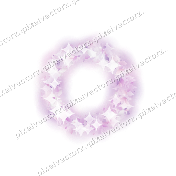 Nahtloser Glitzerkranz aus Tropfen in Magenta auf transparentem Grund