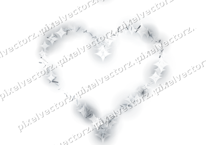 Nahtloses Glitzerherz aus Splittern auf transparentem Grund