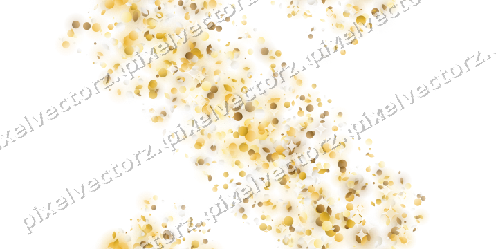 Nahtloses Glitzerband aus Tropfen und Punkten auf transparentem Grund