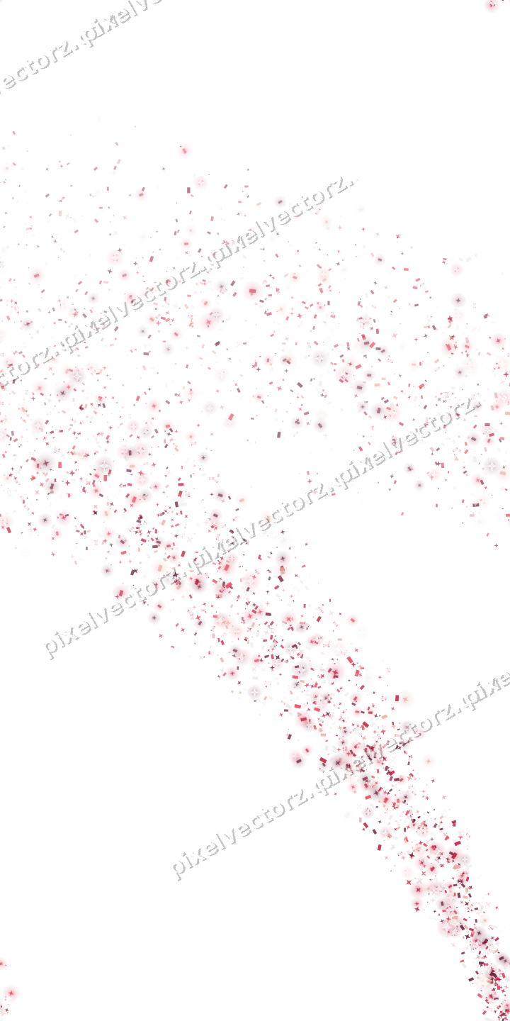 Nahtloser Sternenschweif in Rosa und Rot auf transparentem Grund