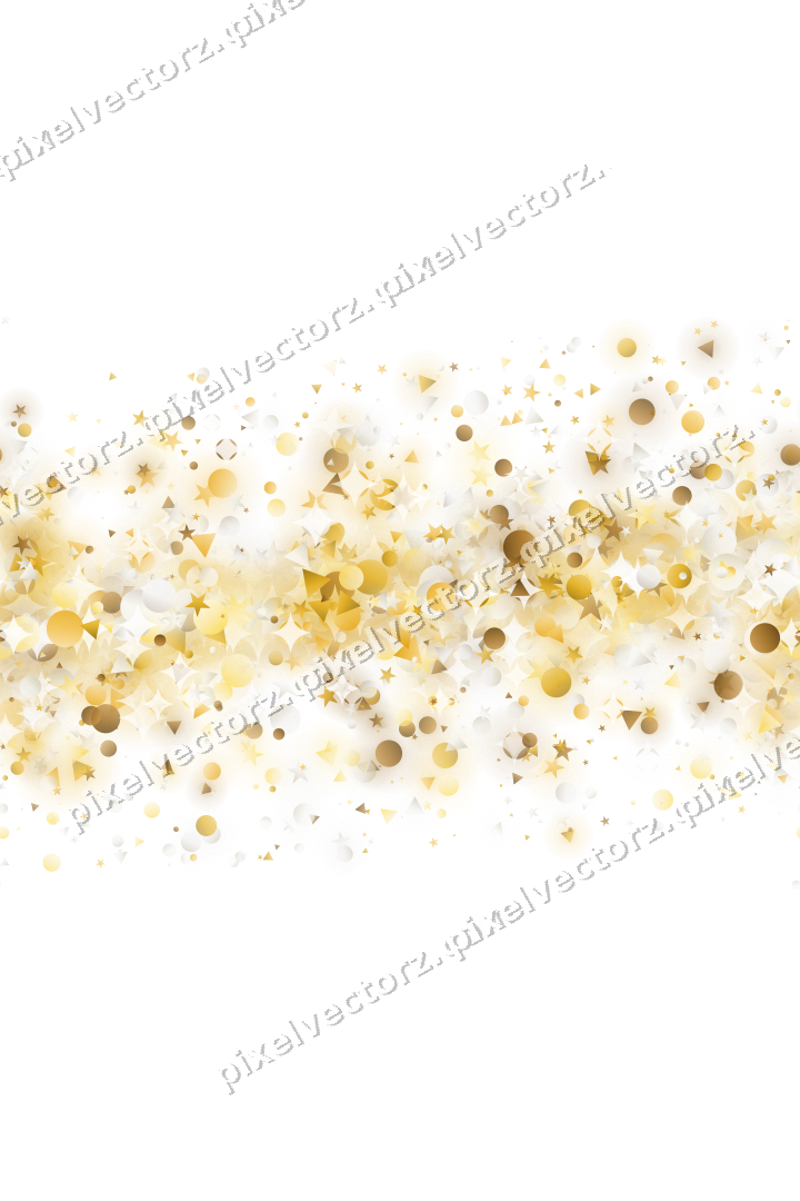 Nahtloses Glitzerband aus Sternen und Punkten auf transparentem Grund