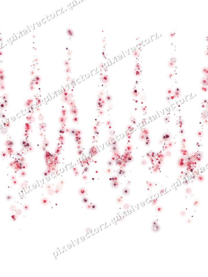 Nahtlose Glitzergirlande in Rosa und Rot auf transparentem Grund