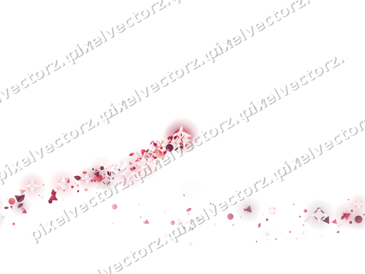 Nahtloser Sternenschweif in Rosa und Rot auf transparentem Grund