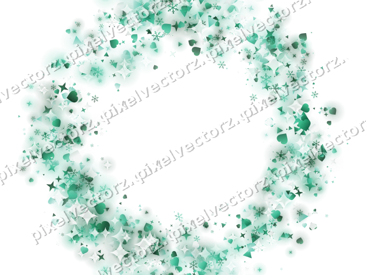 Nahtloser Glitzerkranz auf transparentem Grund