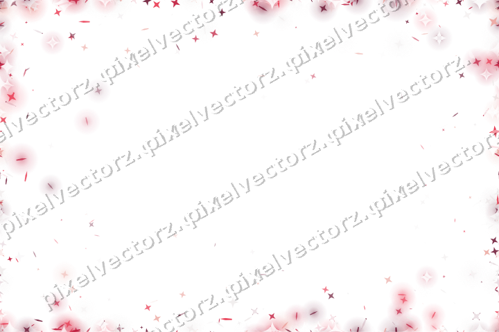 Nahtlose Glitzervignette in Rosa und Rot auf transparentem Grund
