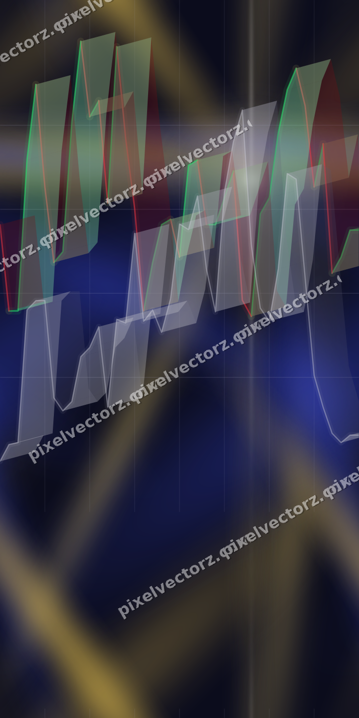 Nahtloser Neon Diagramm Hintergrund in Blau und Bernstein