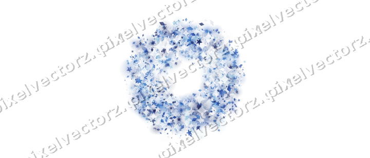 Nahtloser Glitzerkranz aus Sternen und Rauten auf transparentem Grund