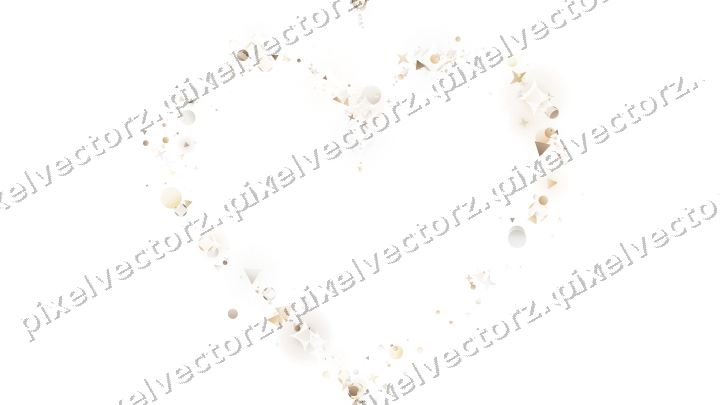 Nahtloses Glitzerherz aus Sternen und Punkten auf transparentem Grund