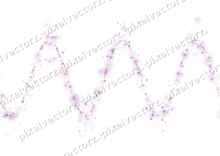 Nahtlose Glitzerwelle aus Sternen in Magenta auf transparentem Grund