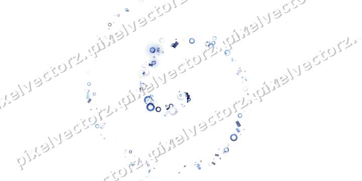 Nahtlose Glitzerspirale in Blau und Türkis auf transparentem Grund