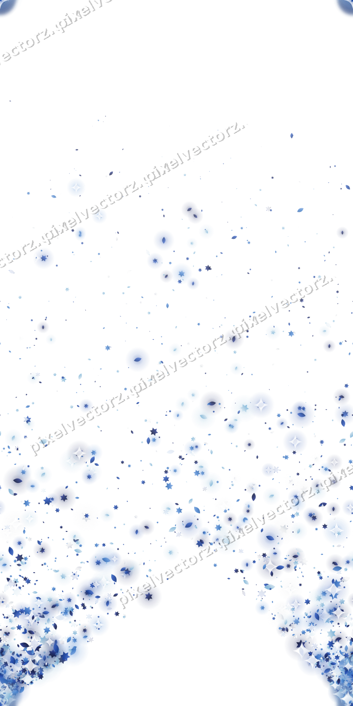 Nahtloser Glitzerfächer in Blau und Türkis auf transparentem Grund