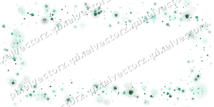Nahtloser Glitzerrahmen aus Herzen auf transparentem Grund
