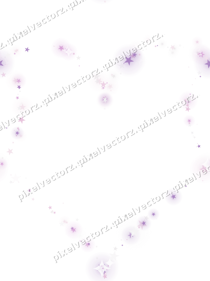 Nahtloses Glitzerherz aus Sternen in Magenta auf transparentem Grund
