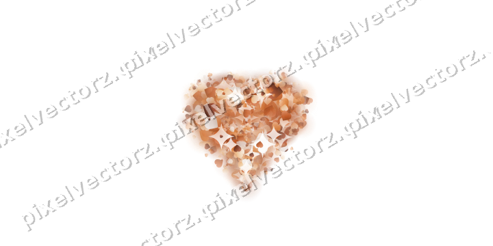 Nahtloses Glitzerherz aus Herzen auf transparentem Grund