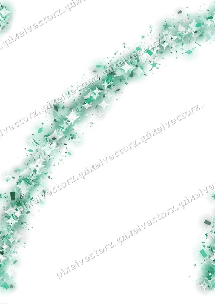 Nahtloser Glitzerbogen aus Sternen und Tropfen auf transparentem Grund
