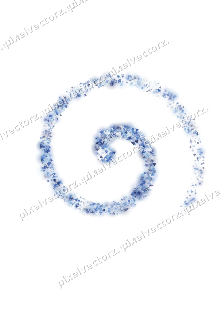 Nahtlose Glitzerspirale in Blau und Türkis auf transparentem Grund