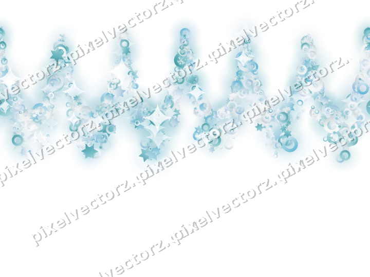 Nahtlose Glitzergirlande in Türkis auf transparentem Grund