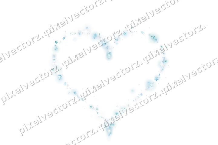 Nahtloses Glitzerherz aus Sternen und Blüten auf transparentem Grund
