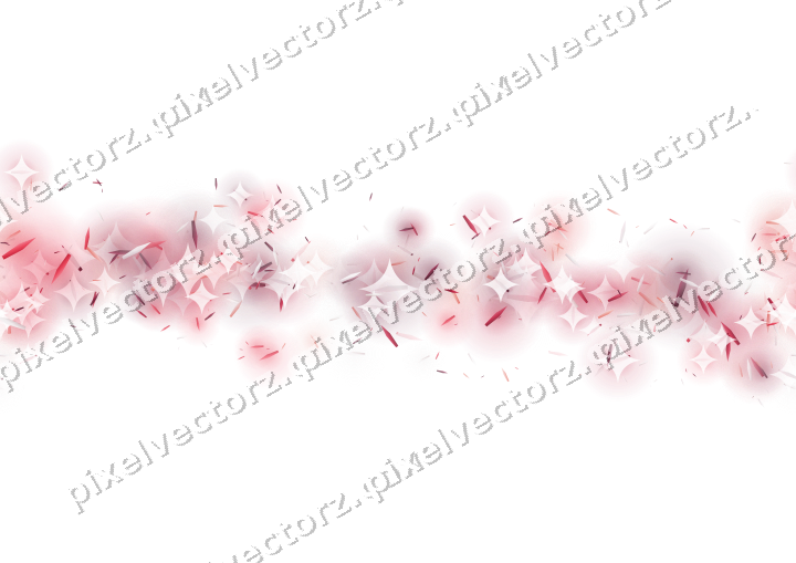 Nahtloses Glitzerband aus Splittern in Rosa auf transparentem Grund