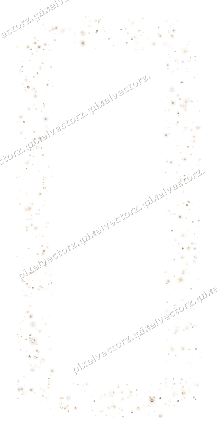 Nahtloser Glitzerrahmen aus Blüten und Ringen auf transparentem Grund