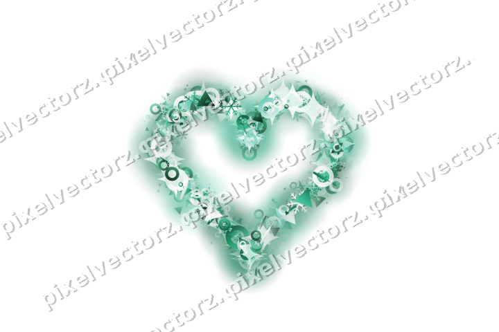 Nahtloses Glitzerherz auf transparentem Grund