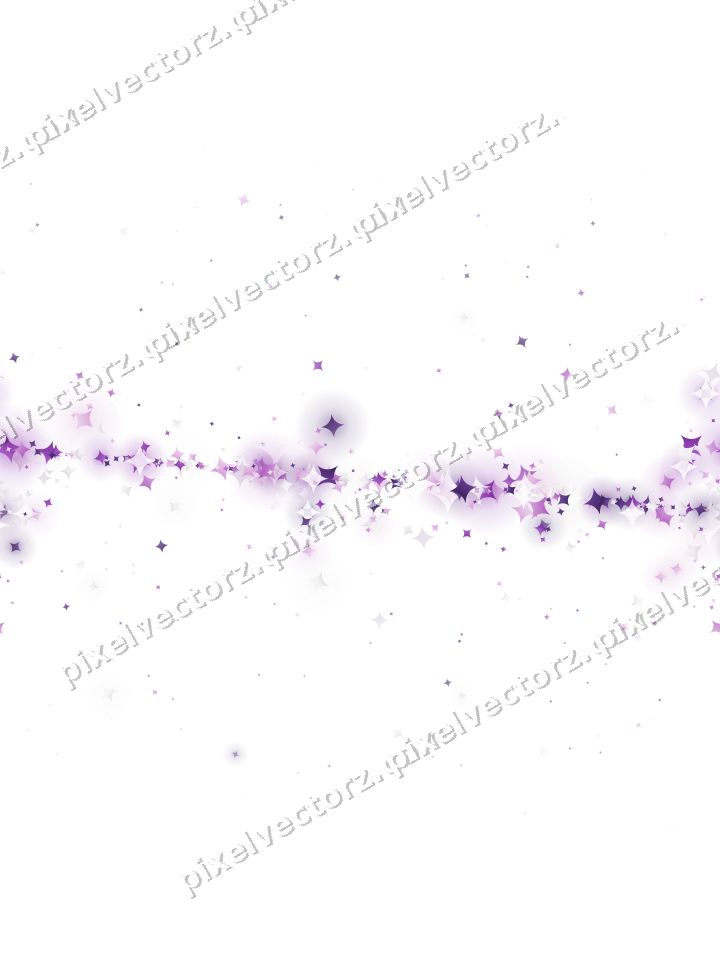 Nahtloses Glitzerband aus Funken in Violett auf transparentem Grund