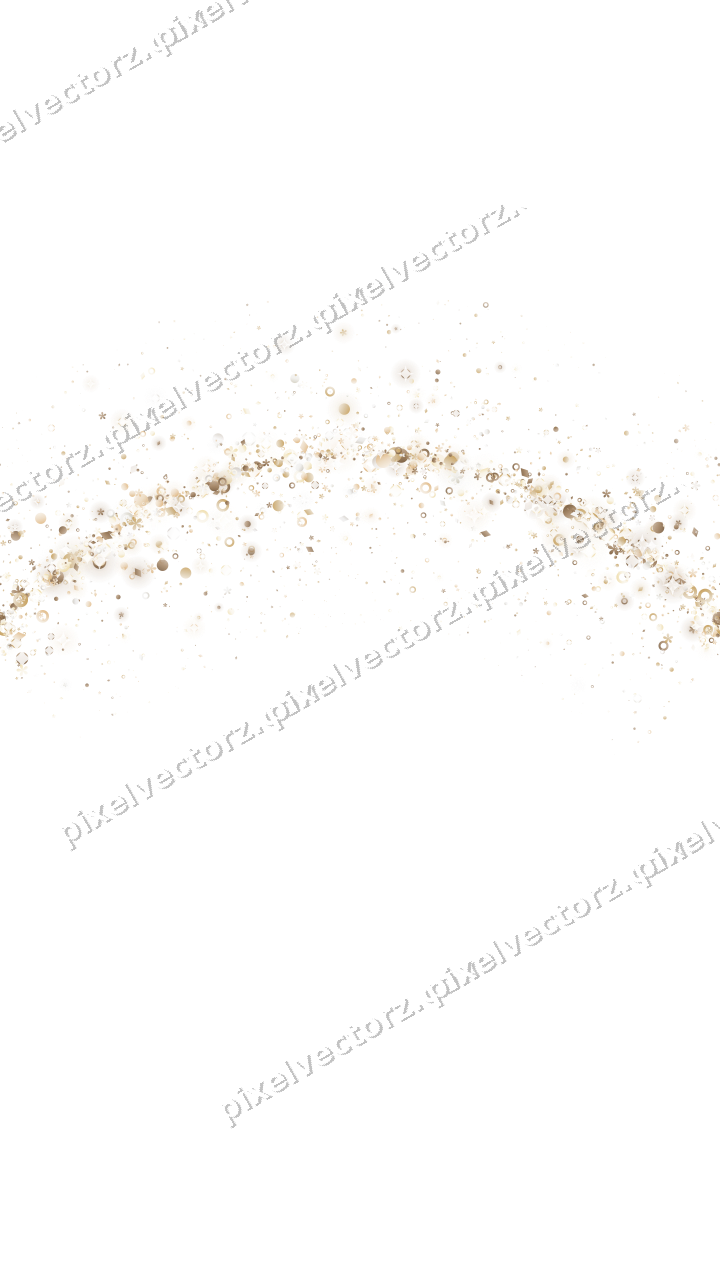 Nahtloser Glitzerbogen aus Blüten und Punkten auf transparentem Grund