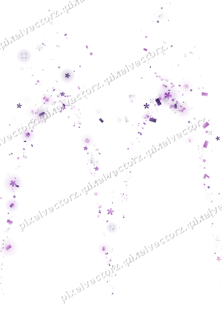 Nahtlose Glitzergirlande in Violett auf transparentem Grund