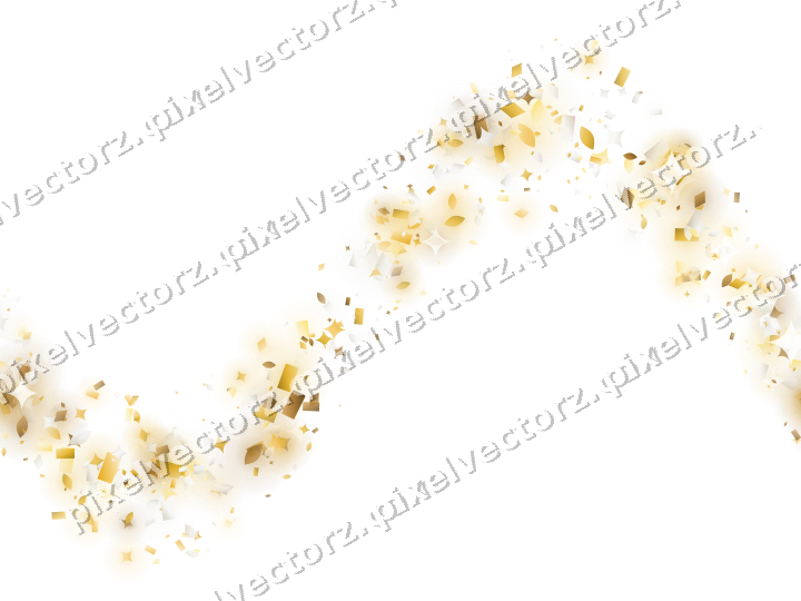 Nahtlose Glitzerwelle aus Funken und Tropfen auf transparentem Grund