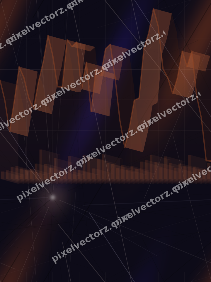 Nahtloser Neon Diagramm Hintergrund in Orange und Blau