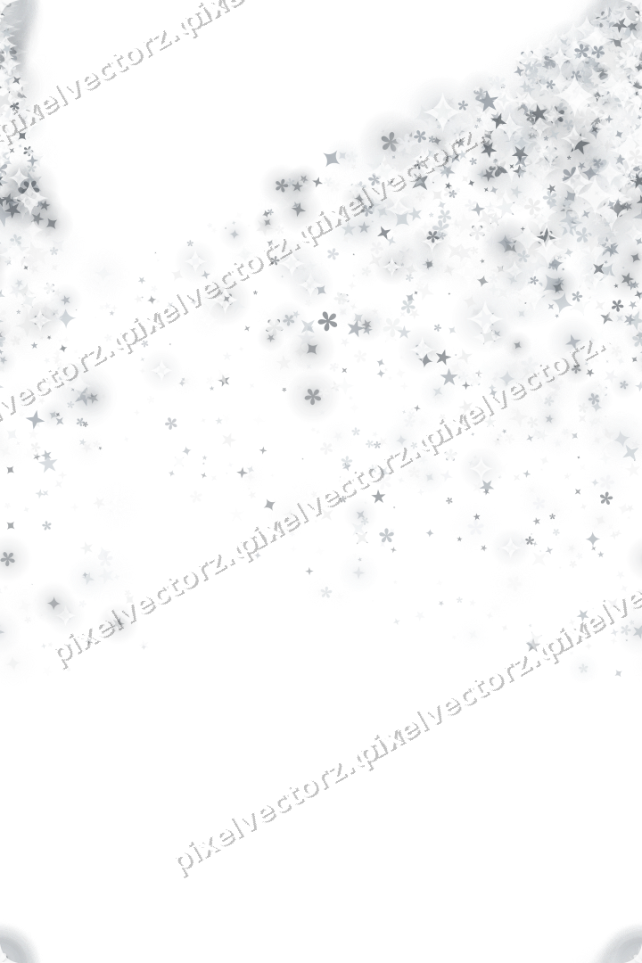 Nahtloser Glitzerfächer aus Sternen und Funken auf transparentem Grund