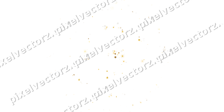 Nahtlose Glitzerspirale aus Sternen und Herzen auf transparentem Grund