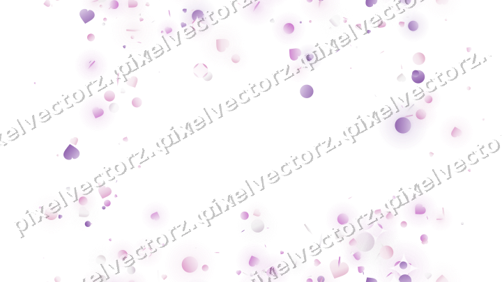 Nahtloser Glitzerkranz aus Herzen und Punkten auf transparentem Grund