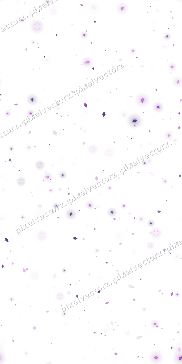 Nahtlose Glitzerstreuung aus Rauten in Violett auf transparentem Grund