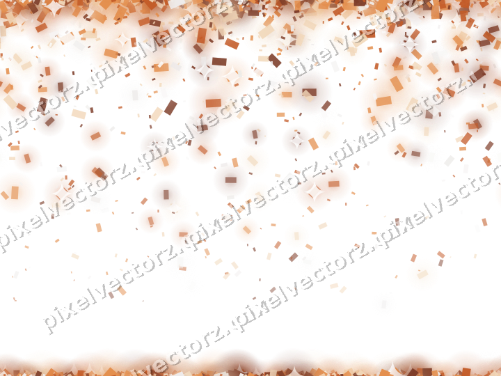 Nahtloser Glitzerregen aus Konfetti auf transparentem Grund