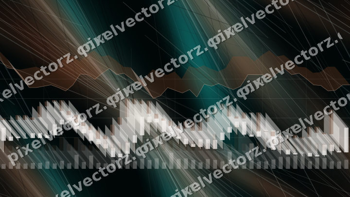 Nahtloser Neon Diagramm Hintergrund in Orange und Petrol