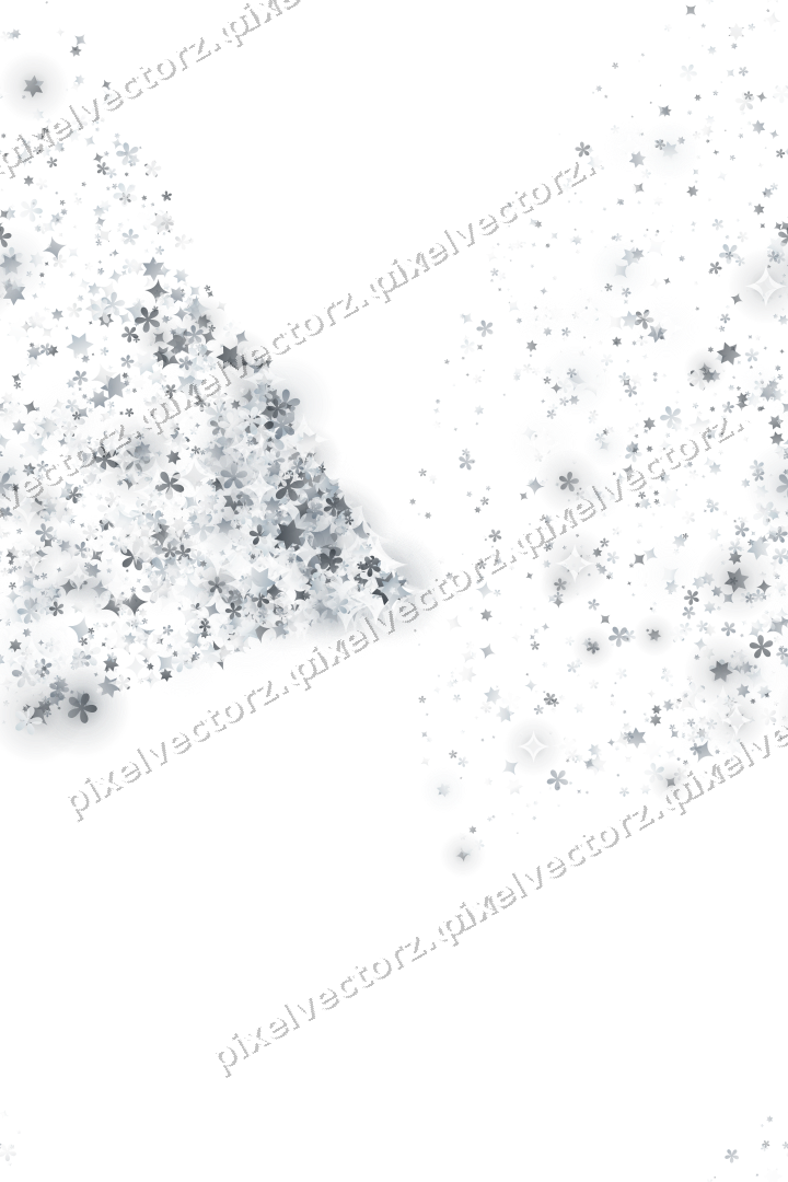 Nahtloser Glitzerfächer aus Sternen und Funken auf transparentem Grund