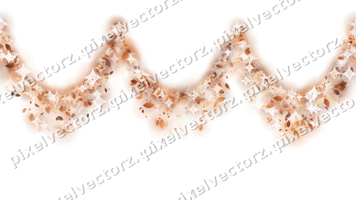 Nahtlose Glitzergirlande aus Tropfen auf transparentem Grund