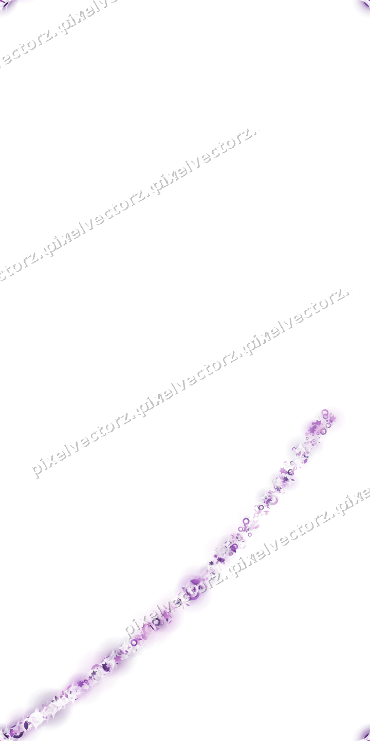 Nahtloser Sternenschweif in Violett auf transparentem Grund
