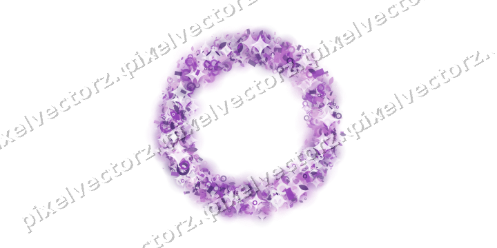Nahtloser Glitzerkranz aus Tropfen und Ringen auf transparentem Grund