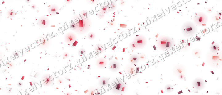 Nahtlose Glitzerstreuung aus Konfetti in Rosa auf transparentem Grund