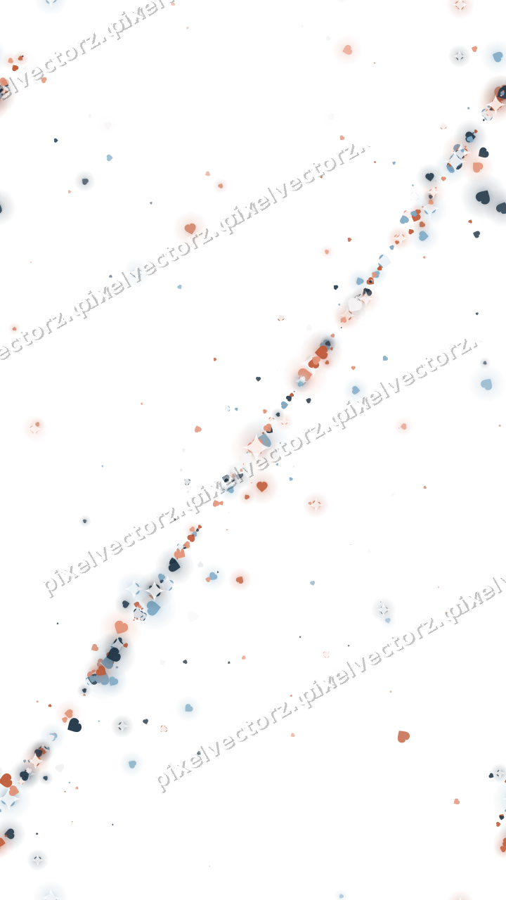 Nahtloses Glitzerband aus Herzen in Orange auf transparentem Grund