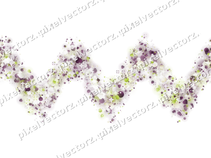 Nahtlose Glitzerwelle aus Herzen und Punkten auf transparentem Grund