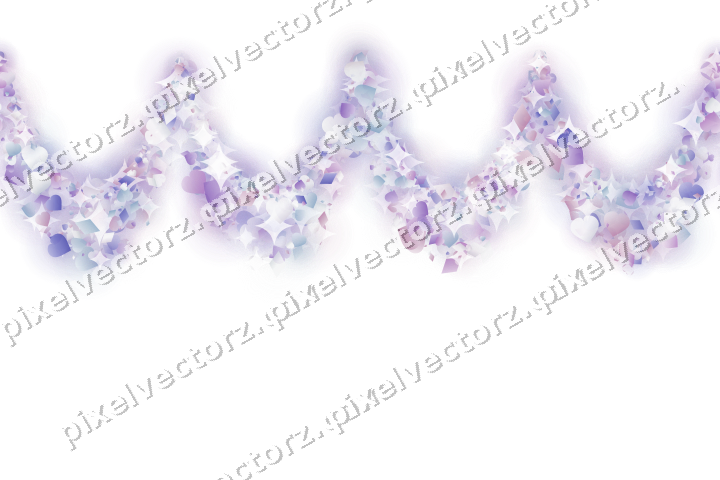 Nahtlose Glitzergirlande aus Herzen und Rauten auf transparentem Grund