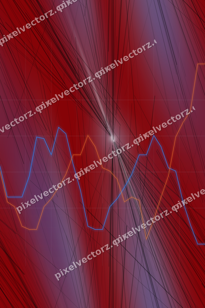 Nahtloser Neon Diagramm Hintergrund in Blau und Rot