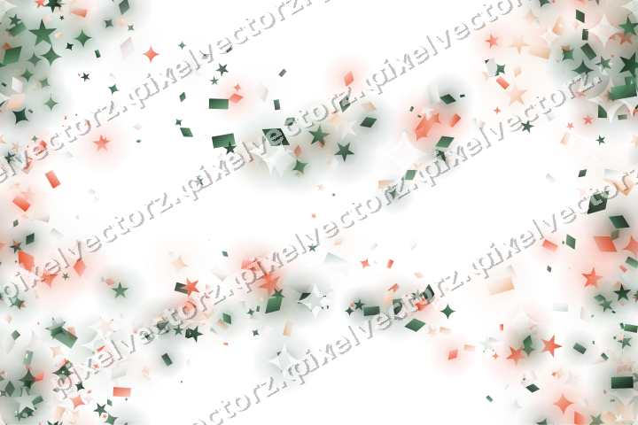Nahtloser Glitzerkranz aus Sternen und Funken auf transparentem Grund
