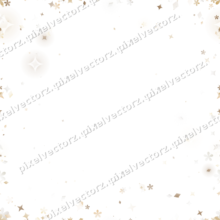 Nahtlose Glitzervignette in Bernstein auf transparentem Grund