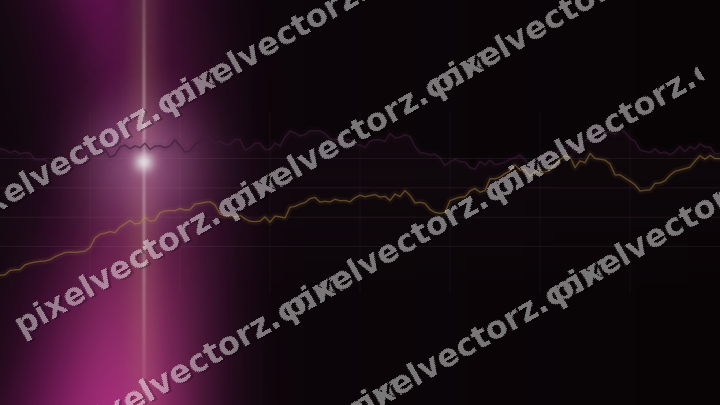 Leuchtender Neon Diagramm Hintergrund in Magenta und Bernstein
